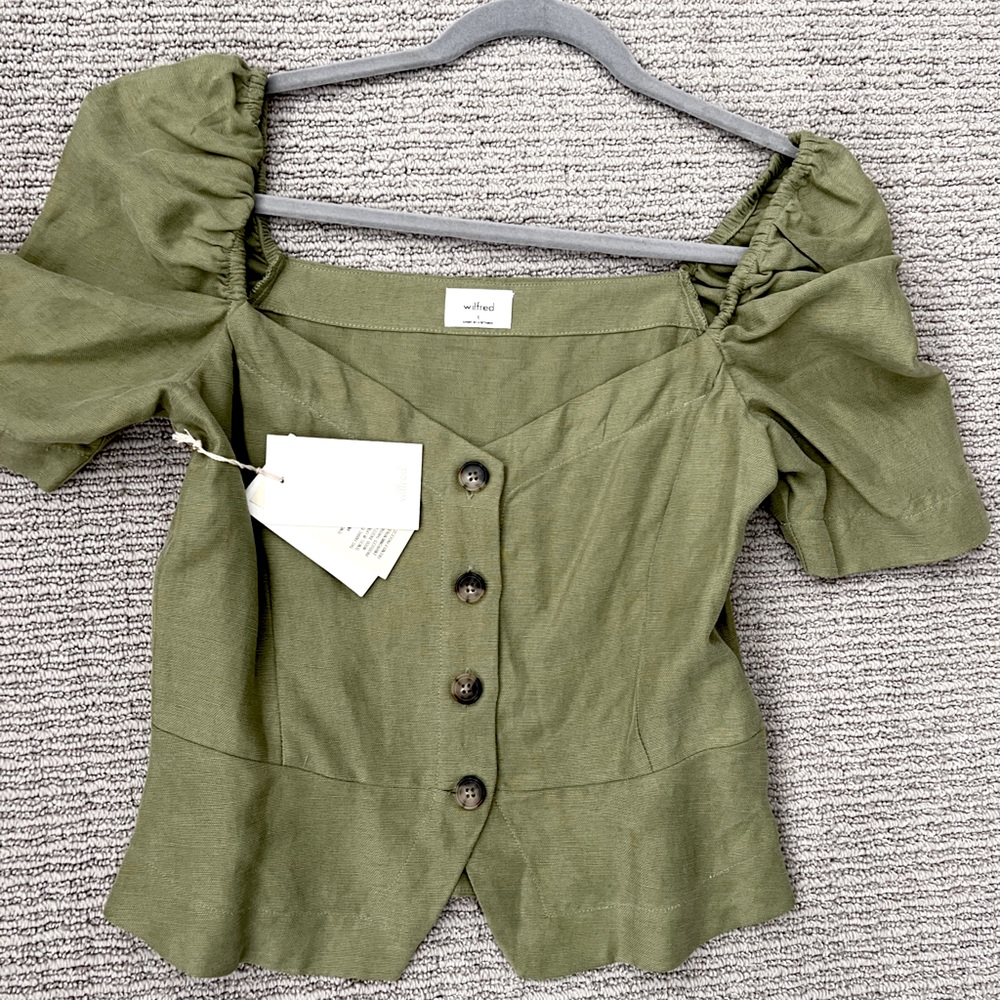 Wilfred Short Sleeve Linen Blouse